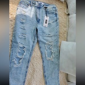 Distressed Mom Jeans Size 9